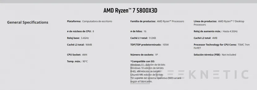 Geeknetic El AMD Ryzen 7 5800X3D no soporta overclocking 2