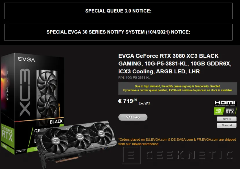 Geeknetic EVGA lanza su propia campaña con stock y precios de derribo en las NVIDIA RTX de la serie 30 2