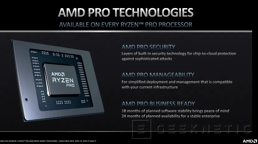 Geeknetic AMD lanza sus Ryzen Pro 6000: Las Arquitecturas Zen3+ y RDNA2 llegan a los Portátiles Empresariales 1