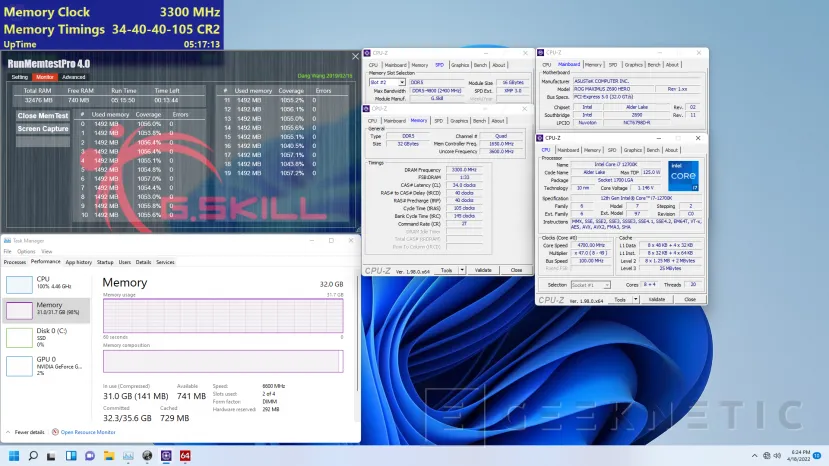 Geeknetic G.SKILL mejora su memoria Trident Z5 RGB con velocidades de 6600 MHz y latencia CL34 2