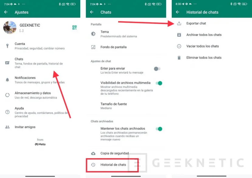 Geeknetic Cómo Guardar tus Conversaciones de WhatsApp en PC o Móvil 1
