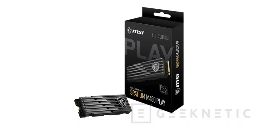 Geeknetic MSI anuncia el SSD SPATIUM M480 PLAY diseñado para la PlayStation 5 con disipador y hasta 4 TB 2