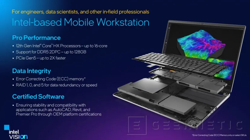 Geeknetic Llegan las CPUs Intel HX de 12a generación para portátiles profesionales de alto rendimiento 1