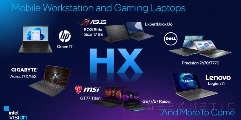 Geeknetic Primeras estaciones de trabajo portátiles con las nuevas CPUs Intel HX de 12a Generación 1