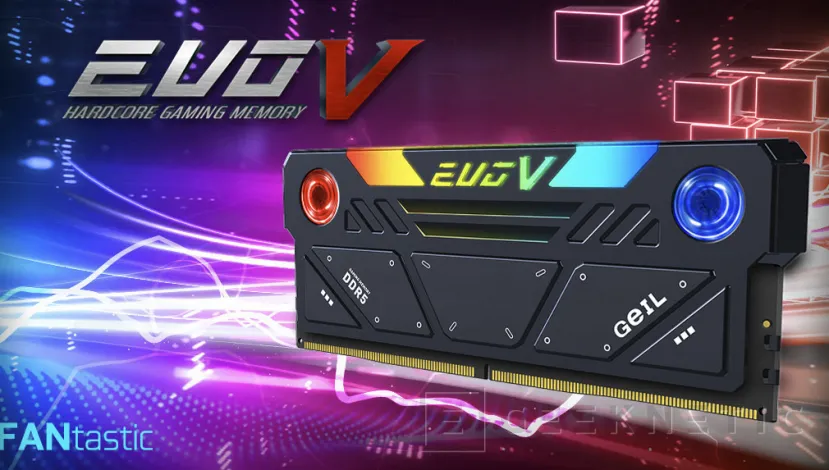 Geeknetic GeIL integra dos ventiladores de turbina en sus memorias RAM EVO V DDR5 RGB 2
