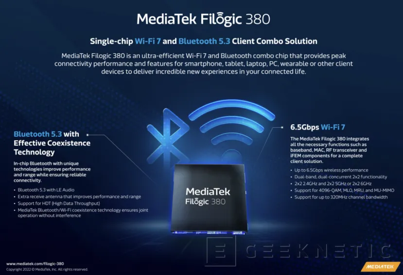 Geeknetic MediaTek anuncia sus primeros chips Filogic con conectividad WiFi 7 de hasta 36 Gbps 3