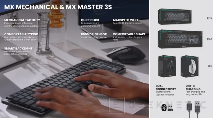 Geeknetic Nuevos teclados Logitech MX Mechanical y Mechanical Mini con interruptores mecánicos de perfil bajo 4