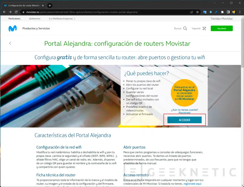 Geeknetic Portal Alejandra: Cómo configurar tu router Movistar 2