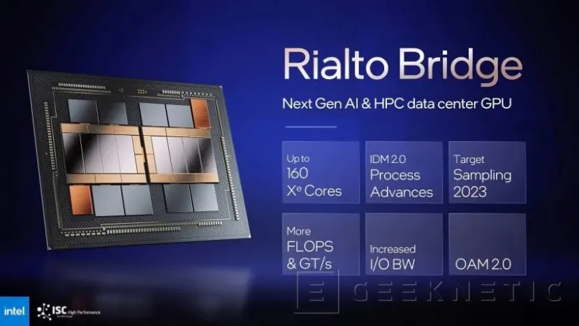 Geeknetic Intel Rialto Bridge contará con hasta 160 núcleos Xe 1