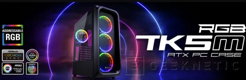Geeknetic Sharkoon lanza su caja ATX TK5M RGB con cuatro ventiladores ARGB 2