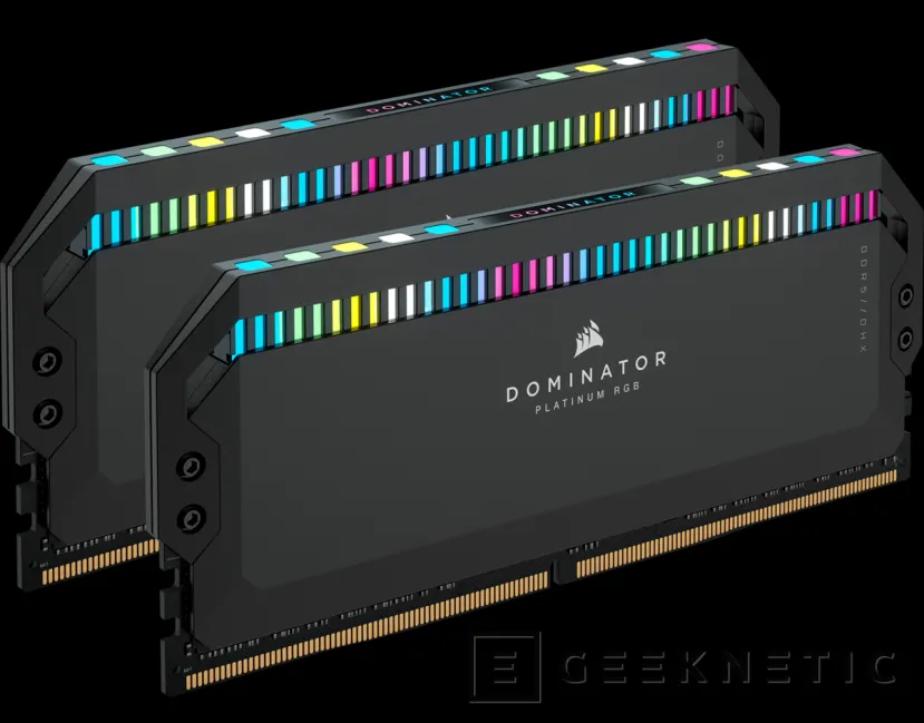 Geeknetic Las memorias DDR5 Corsair DOMINATOR PLATINUM RGB llegan hasta los 6.600 MHz con una latencia CL32 2