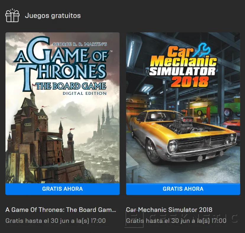 Geeknetic Consigue gratis A Game of Thrones y Car Mechanic Simulator 2018 en la Epic Games Store 1