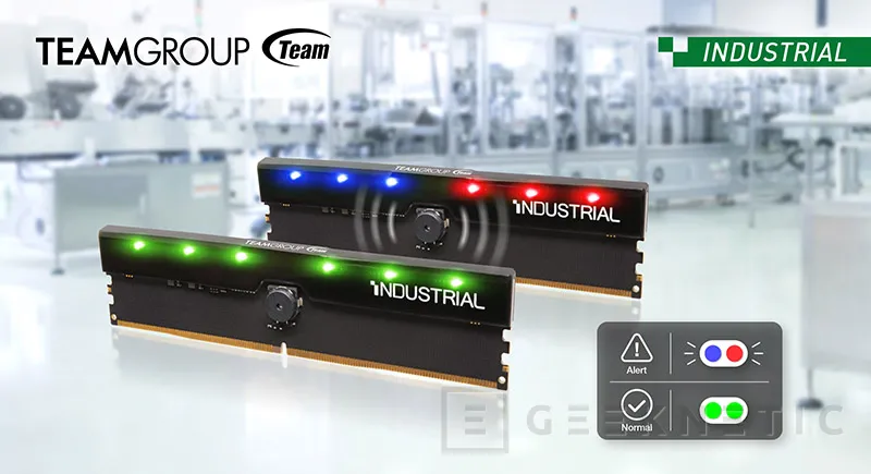 Geeknetic TEAMGROUP lanza memoria DDR5 industrial con avisos mediante RGB 1