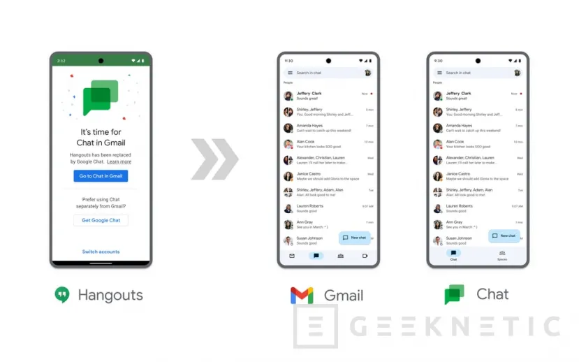 Geeknetic Google empieza a indicar a los usuarios de Hangouts que se pasen a Chat 1