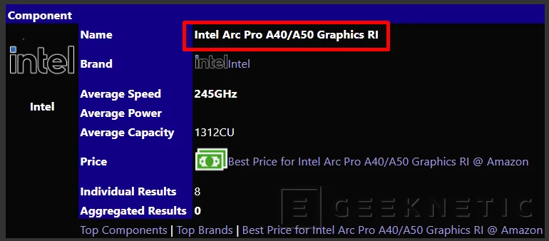 Placas gráficas profissionais Geeknetic Intel Arc Pro com 6 GB de memória vazaram 1