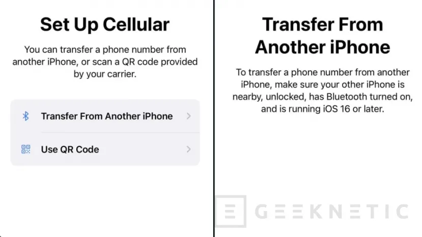 Geeknetic Los iPhone con iOS 16 podrán cambiar de eSIM mediante Bluetooth 1