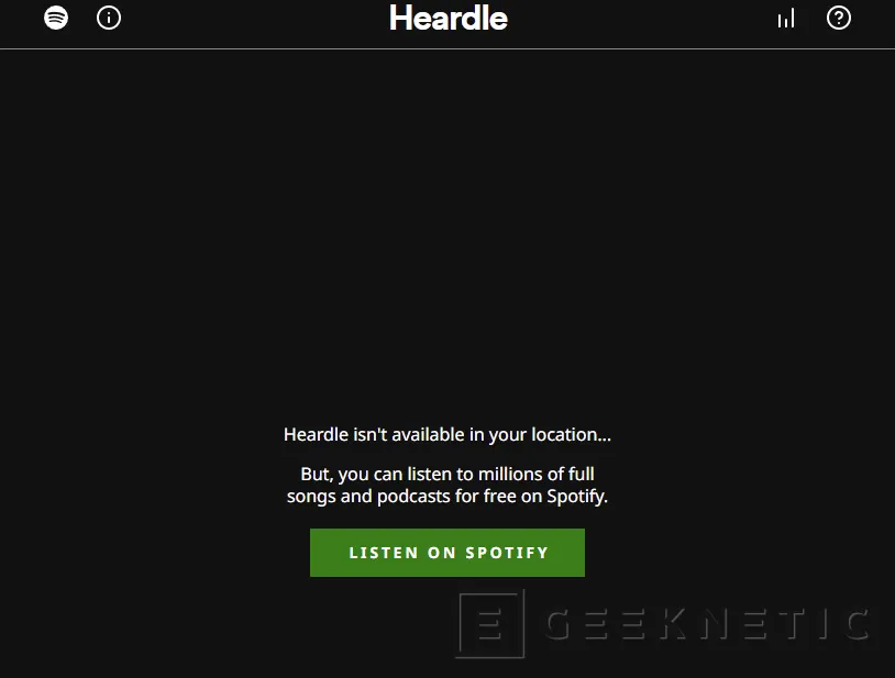 Geeknetic Spotify assume o jogo de adivinhar a música "Heardle" dois