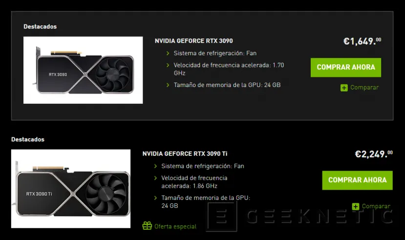 Geeknetic La NVIDIA RTX 3090 Ti FE rebaja su precio hasta los 1.899 euros 2