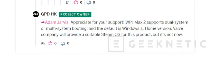 Geeknetic Valve optimizará SteamOS para los procesadores de la GPD Win Max 2 1