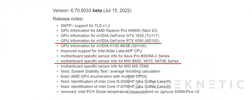 Geeknetic AIDA64 ahora es compatible con la NVIDIA RTX 4090 y placas con chipset AMD 600 series 1