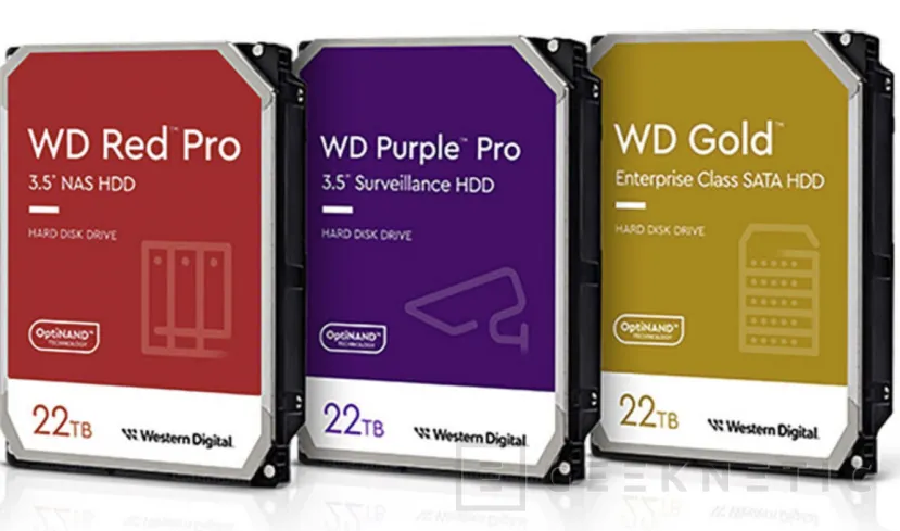 Geeknetic Nuevos discos duros mecánicos Western Digital de 22 TB para NAS, Videovigilancia y Empresas 1