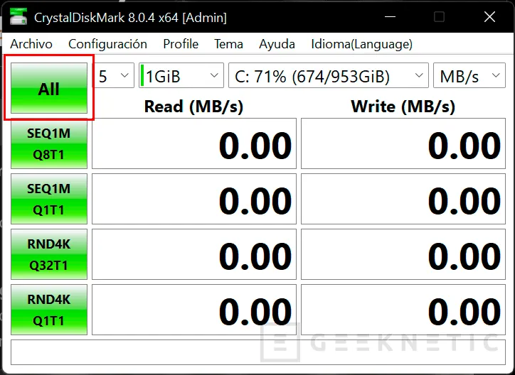 Geeknetic CrystalDiskMark: Cómo Medir el Rendimiento del SSD o Disco Duro 9
