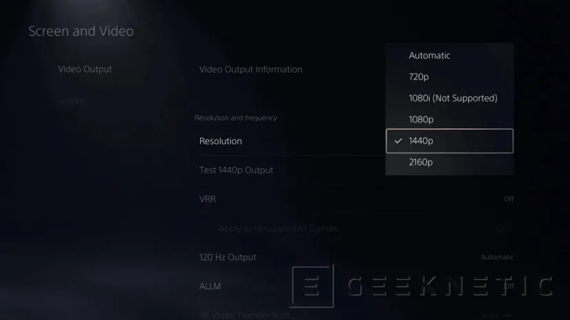 Geeknetic Una nueva actualización Beta de la PlayStation 5 añade soporte para resolución 1440p 1
