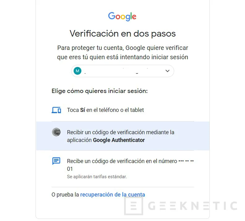 Geeknetic Google Authenticator: Protege tus cuentas 6