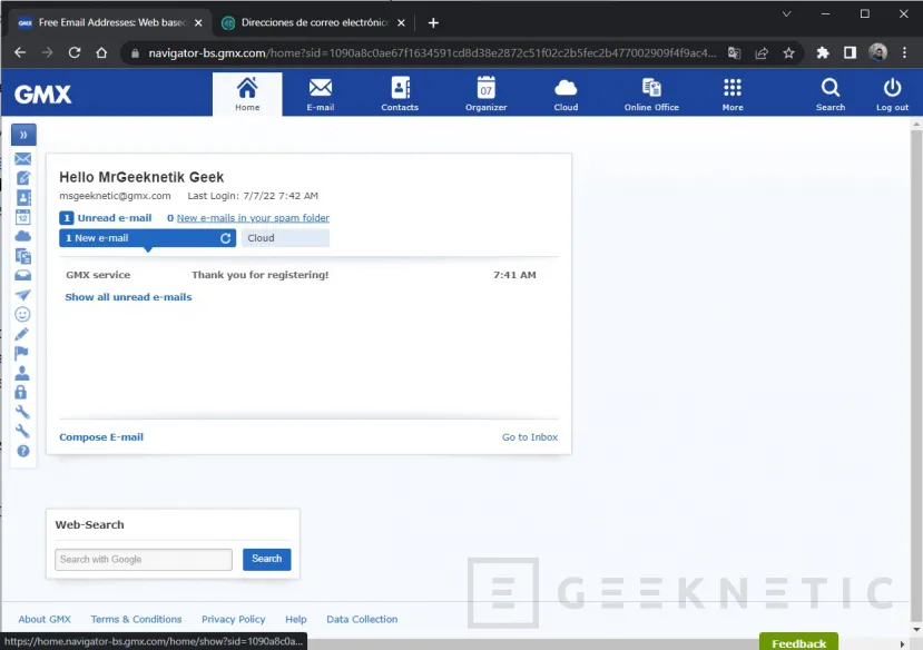Geeknetic GMX: Cómo crear una cuenta de email gratis 7