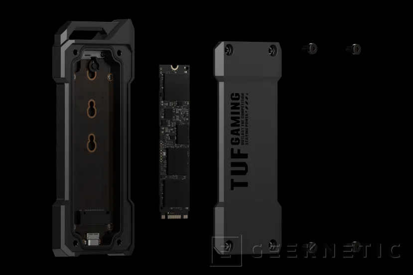 Geeknetic ASUS presenta la caja TUF Gaming A1 para SSDs con doble interfaz NVMe o SATA y resistencia IP68 2