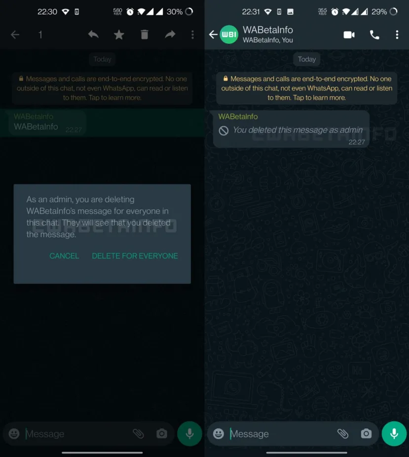 Geeknetic WhatsApp prepara la posibilidad de eliminar mensajes grupales por parte de un administrador 1