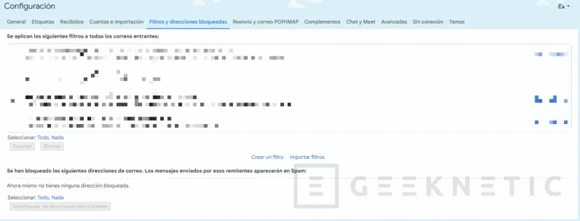 Geeknetic Gmail: Cómo desactivar el filtro de Spam 4