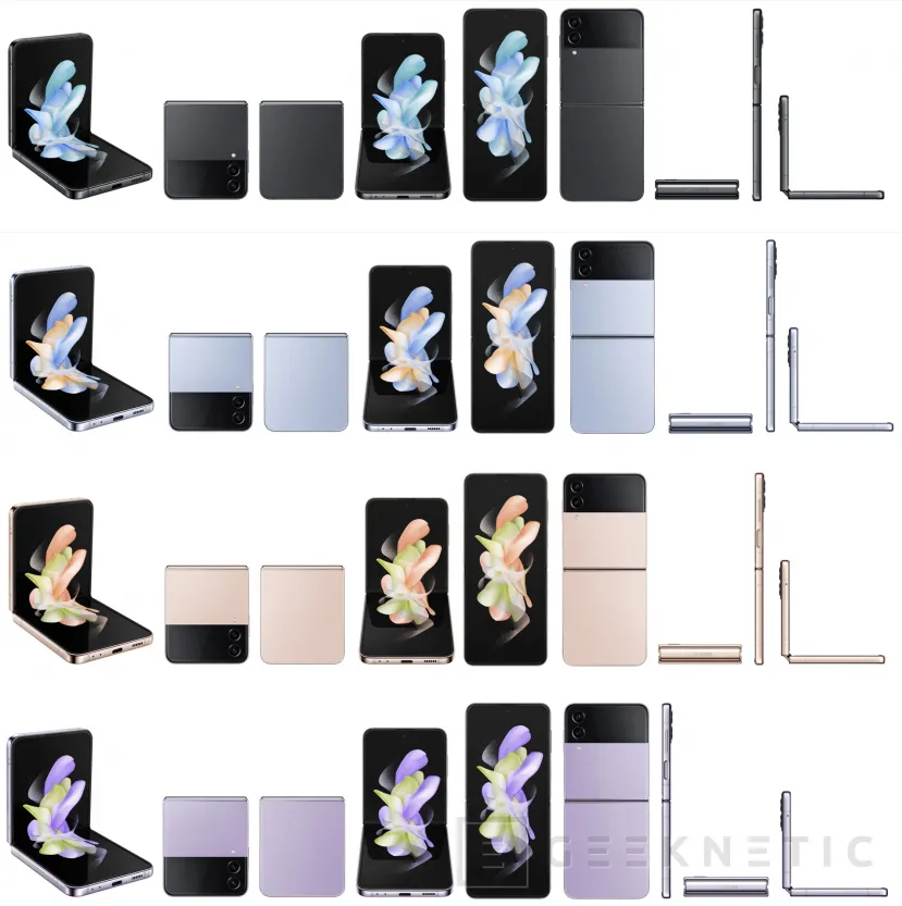 Geeknetic Se filtran todos los renders de los Samsung Galaxy Z Fold4, Z Flip4, Watch5 y Buds2 Pro 1