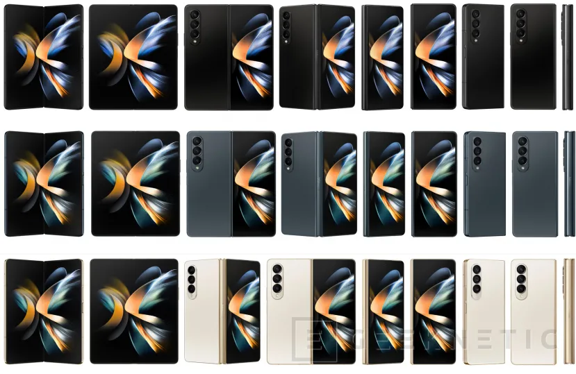 Geeknetic Se filtran todos los renders de los Samsung Galaxy Z Fold4, Z Flip4, Watch5 y Buds2 Pro 2