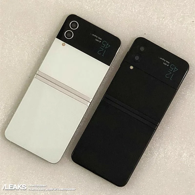 Geeknetic Nuevas imágenes del Samsung Galaxy Z Flip4 muestran que llegarán en blanco y negro 1