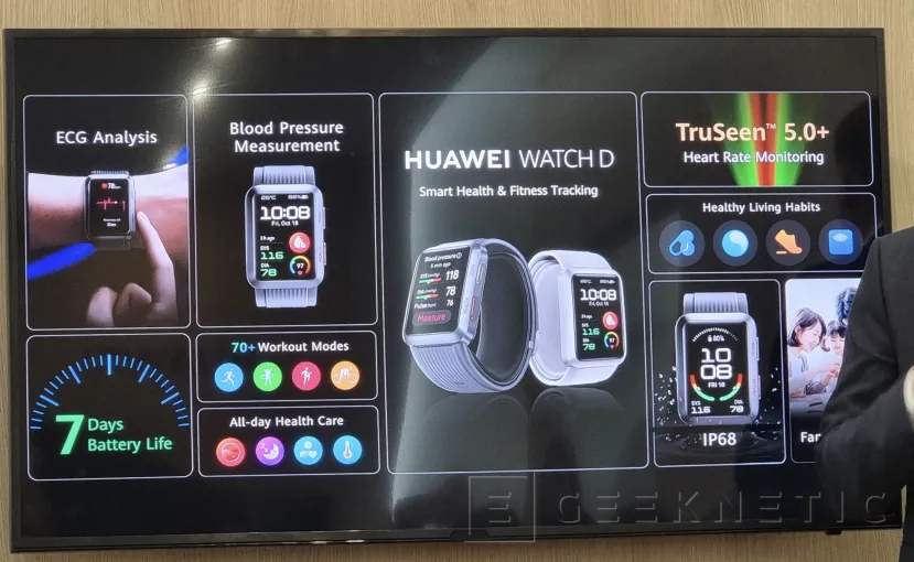 Geeknetic O Huawei Watch D é capaz de medir a pressão arterial com uma pequena bomba de pressão 6