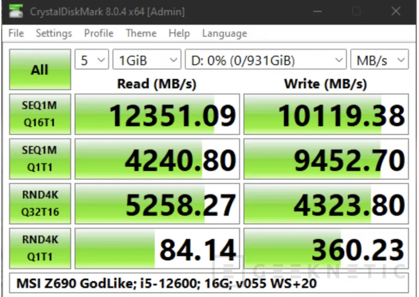 Geeknetic Los SSD MSI SPATIUM M570 PCIe 5.0 alcanzan más de 12 GB/s 1