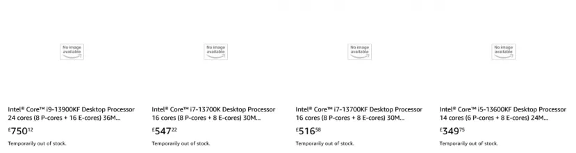 Geeknetic Filtrados los precios de los Intel Raptor Lake en Amazon UK desde 349,75 libras para el Core i5-13600K 1