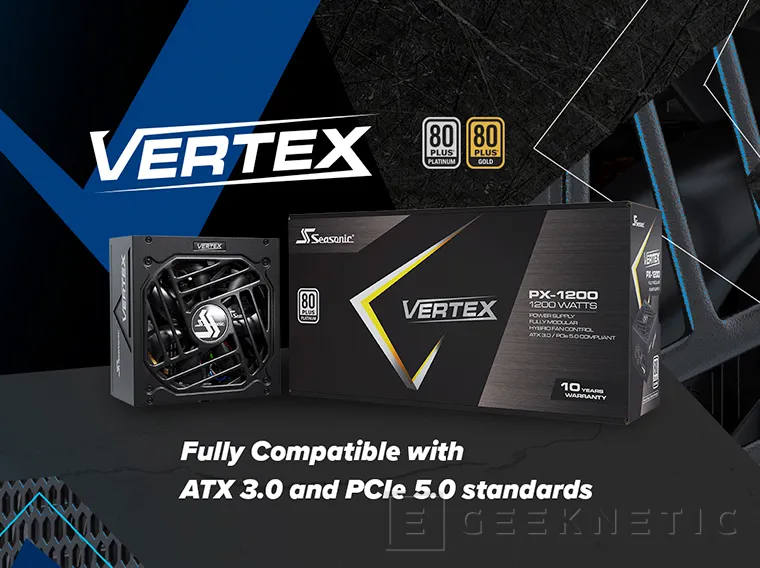 Geeknetic Seasonic presenta sus fuentes de alimentación VERTEX compatibles con ATX 3.0 y PCIe 5.0 de hasta 1.200W 1