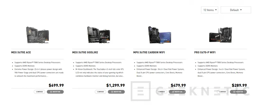 Geeknetic El precio oficial de la MSI MEG X670E GODLIKE es de 1.300 dólares 2