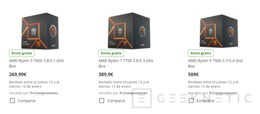 Geeknetic Ya están disponibles los nuevos AMD Ryzen 7000 Series de 65W de TPD desde los 269,99 euros 1