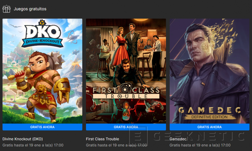 La Epic Games Store Regala 3 Juegos Esta Semana, DKO, First Class ...