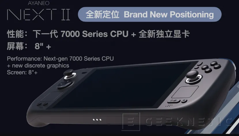 Geeknetic La consola portátil Ayaneo Next II promete procesadores AMD Ryzen 7000 junto a una GPU dedicada 1