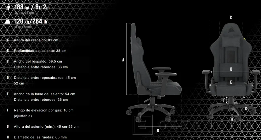 Geeknetic Nueva silla Gaming Corsair TC100 Relaxed con diseño ergonómico y más anchura de asiento 2