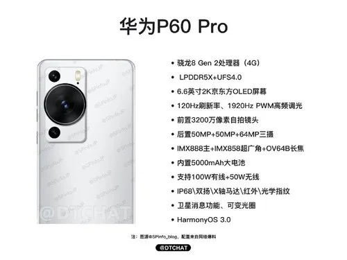 Geeknetic El Huawei P60 Pro contaría con un Snapdragon 8 Gen 2 sin conectividad 5G 1