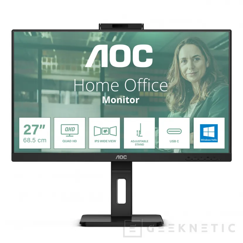 Geeknetic La nueva serie de monitores AOC P3 incluye Webcam inclinable y dock USB-C con KVM integrado 3