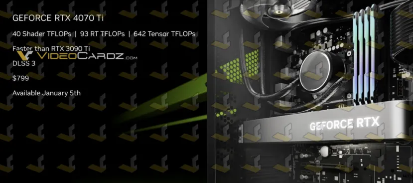 Geeknetic La NVIDIA RTX 4070 Ti confirma su precio de 799 dólares en unas diapositivas filtradas 1
