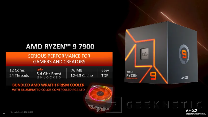 Geeknetic Los nuevos AMD Ryzen 7000 Series de 65 W ofrecen hasta el 30% más en juegos que la anterior generación 3