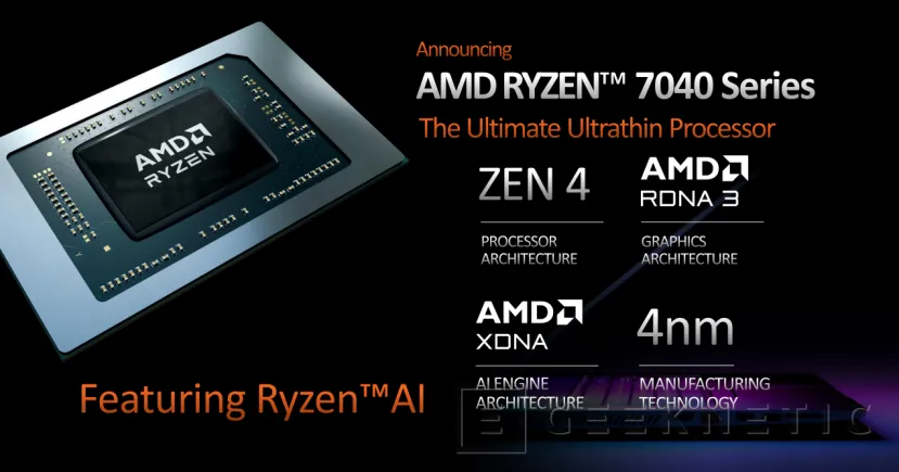 Geeknetic Los nuevos AMD Ryzen 7040 son los primeros chips x86 en contar con un motor IA integrado 1