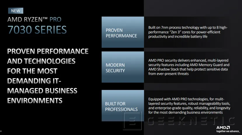 Geeknetic AMD completa su gama de procesadores móviles con los Ryzen 7030 y 7035 3